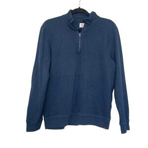 Faherty Men's Navy Zip-Up Sweater